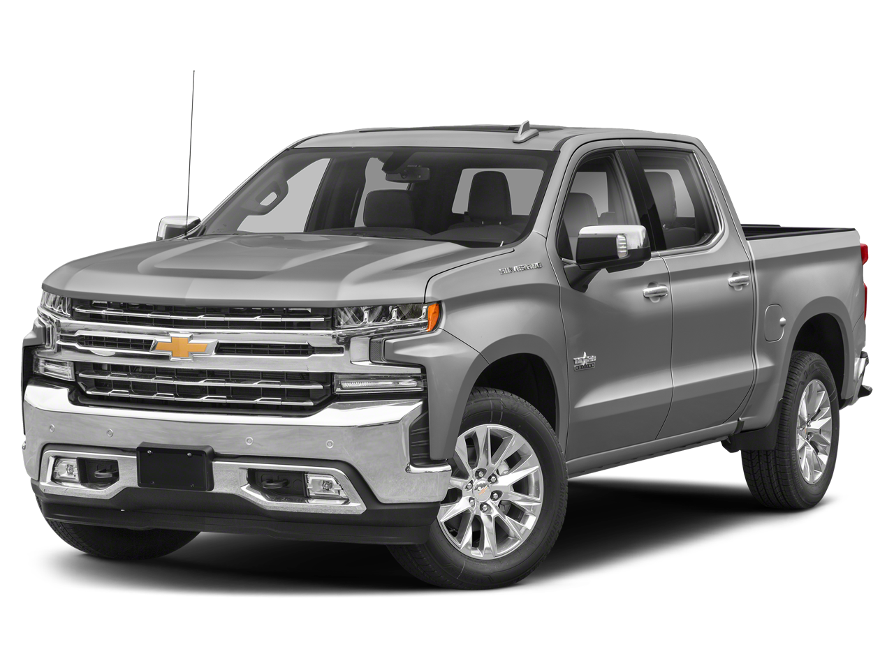 2021 Chevrolet Silverado 1500 LTZ in Summit White — front three-quarter view