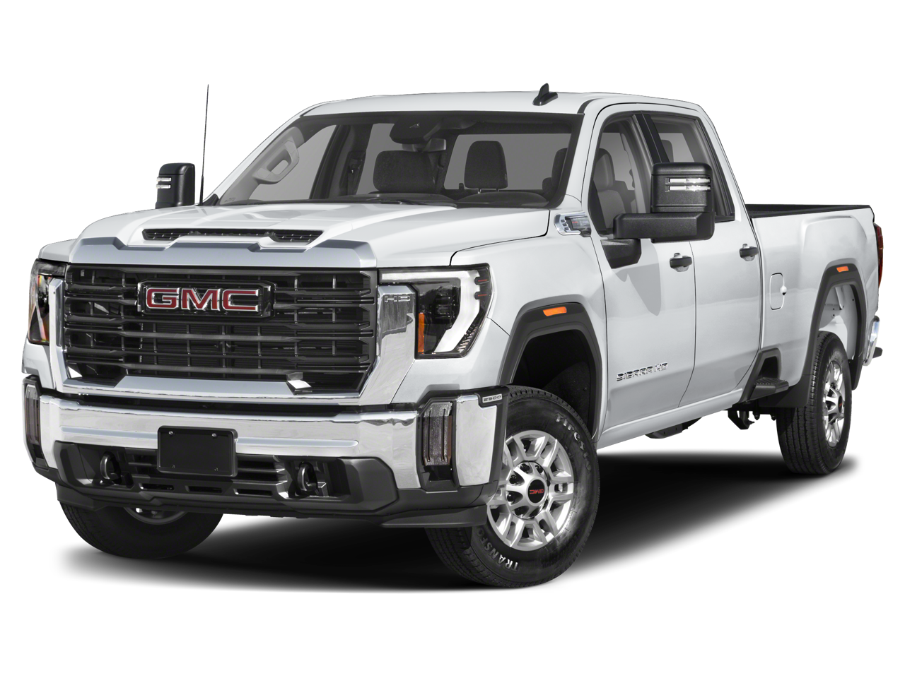 2025 GMC Sierra 2500 HD AT4X in Summit White — front three-quarter view