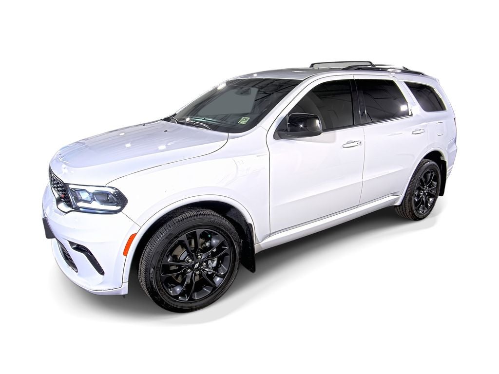 2025 Dodge Durango GT AWD in White — front three-quarter view
