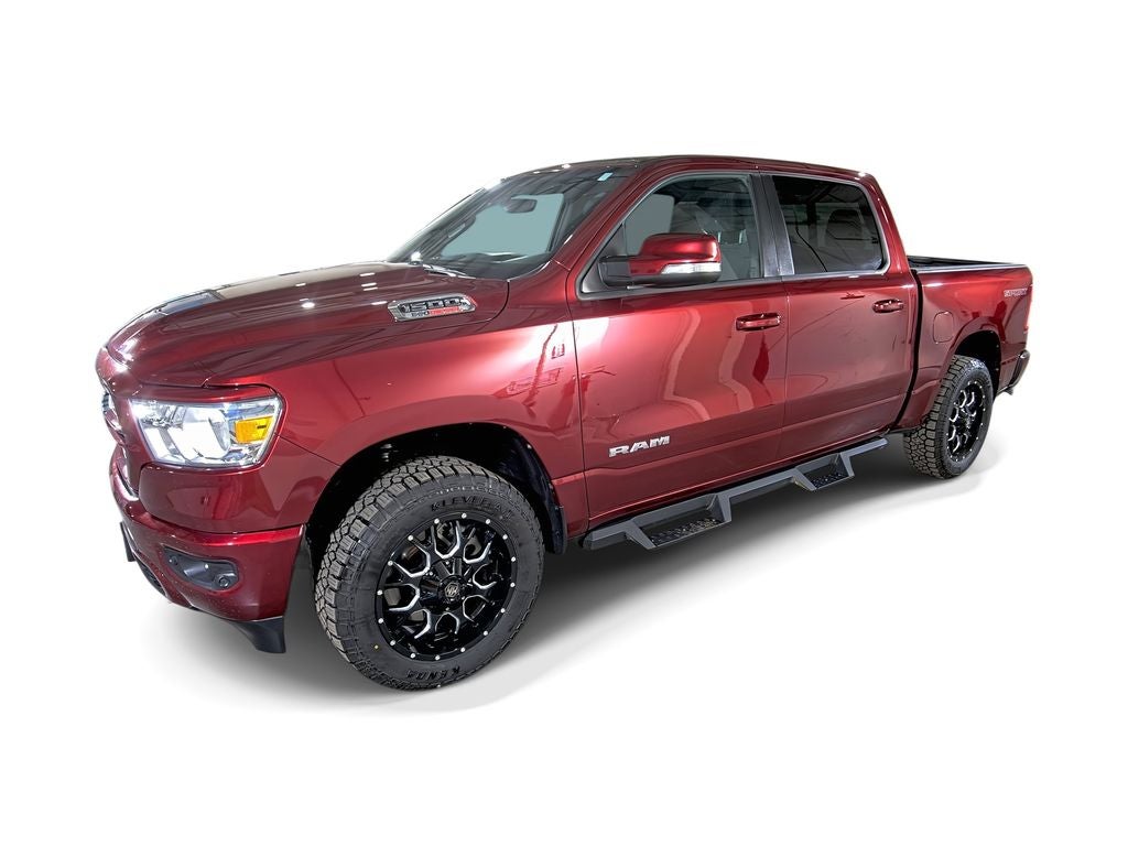 2021 RAM 1500 Big Horn Crew Cab 4x4 5'7" Box in Red — front three-quarter view