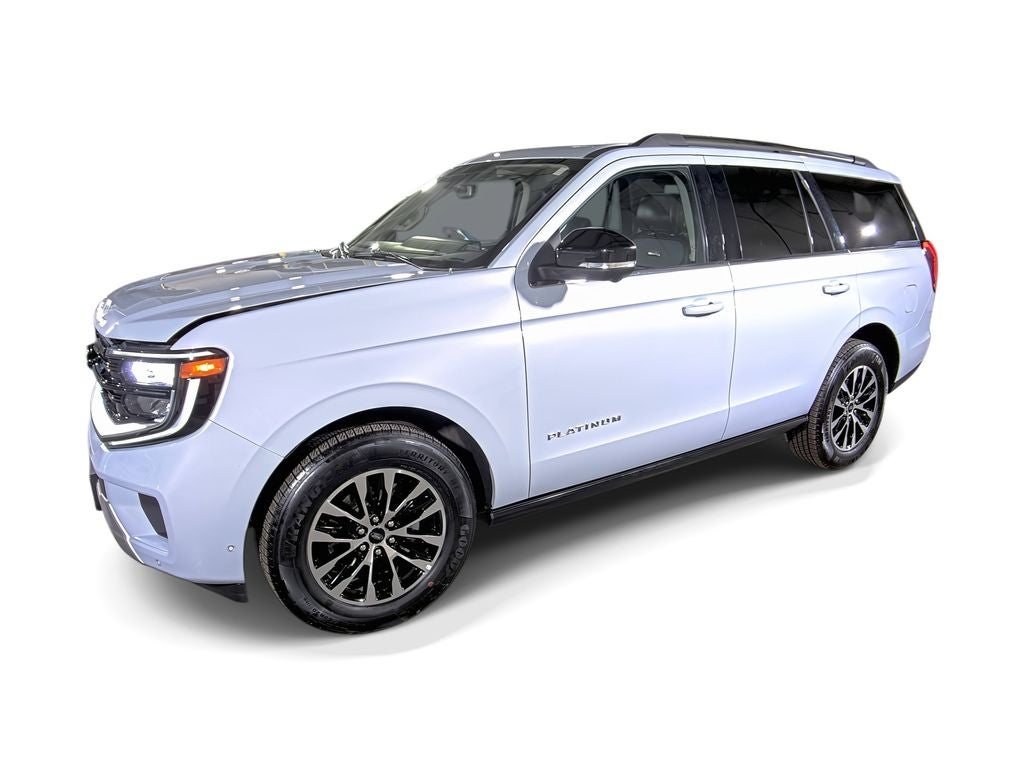 2025 Ford Expedition Platinum in Silver — front three-quarter view