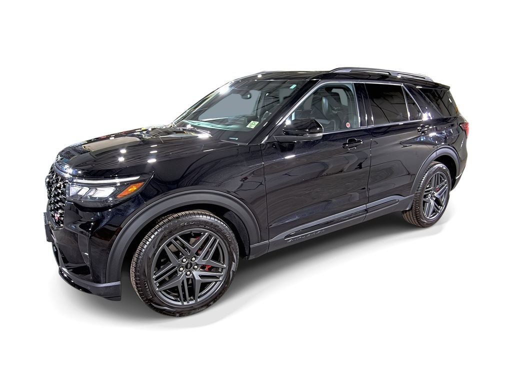 2025 Ford Explorer ST in Black — front three-quarter view
