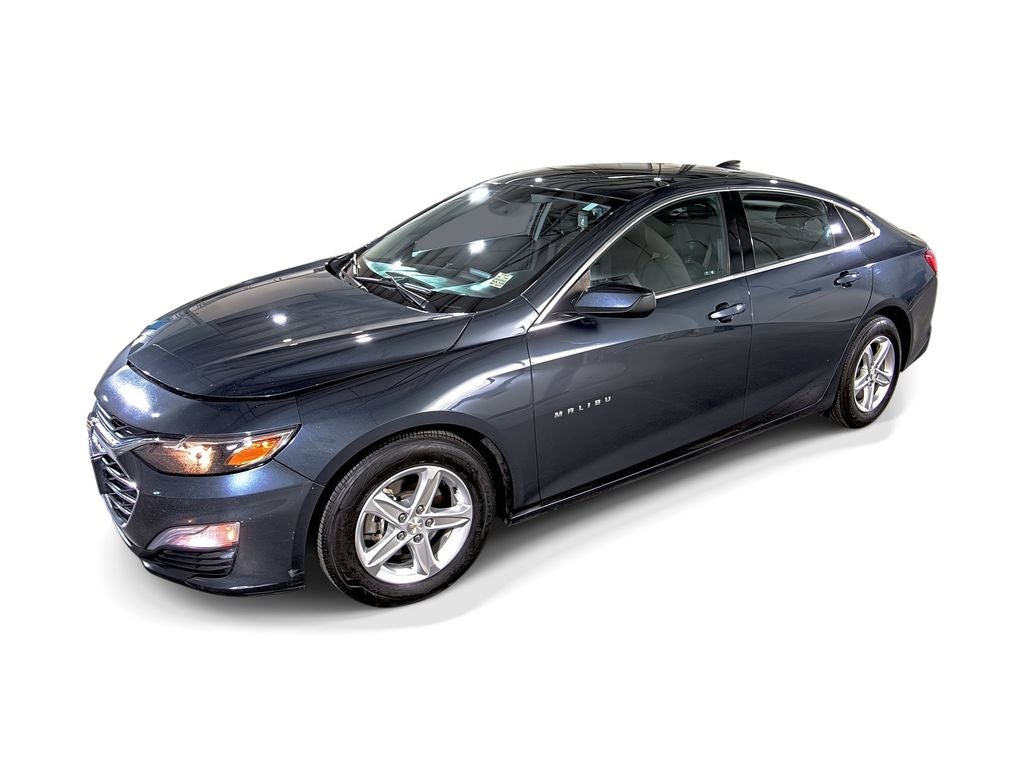 2021 Chevrolet Malibu LS in Shadow Gray Metallic — front three-quarter view