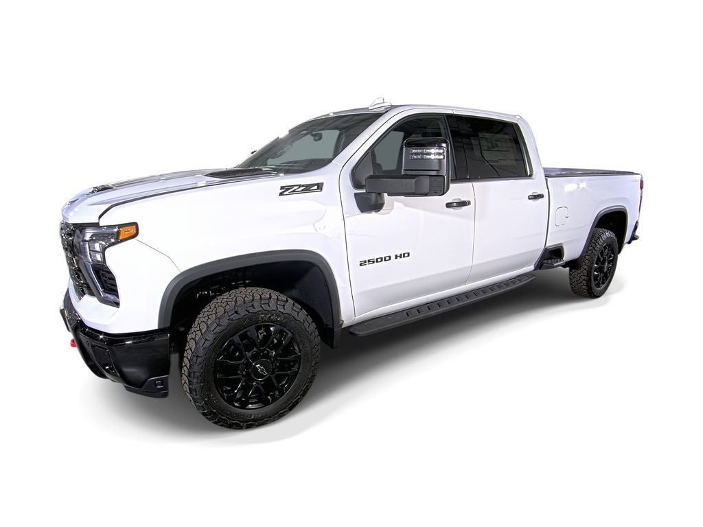 2026 Chevrolet Silverado 2500 HD LTZ in Summit White — front three-quarter view