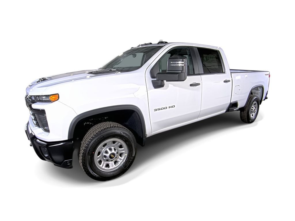 2026 Chevrolet Silverado 3500 HD WT in Summit White — front three-quarter view