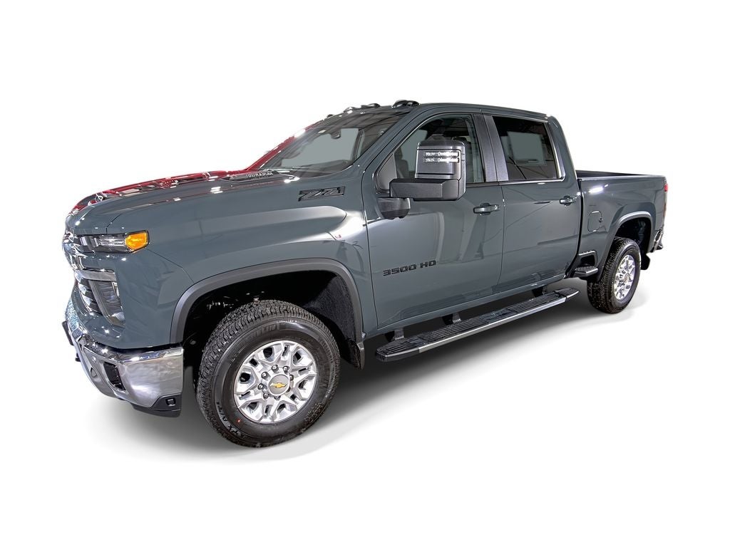 2026 Chevrolet Silverado 3500 HD LT in Cypress Gray — front three-quarter view