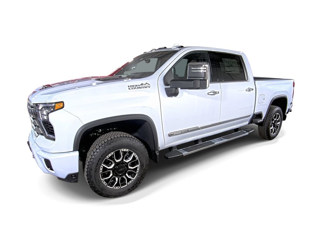2026 Chevrolet Silverado 3500 HD High Country in Polar White Tricoat — front three-quarter view