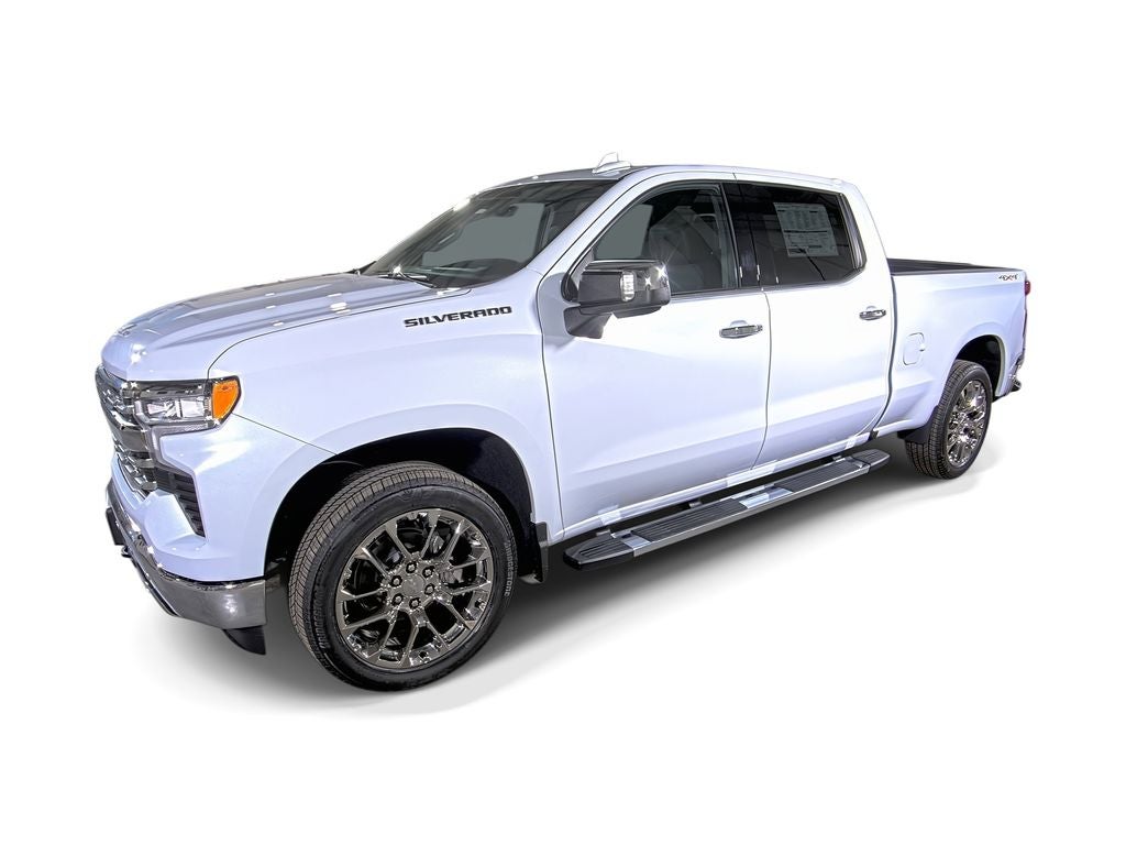 2026 Chevrolet Silverado 1500 LTZ in Polar White Tricoat — front three-quarter view