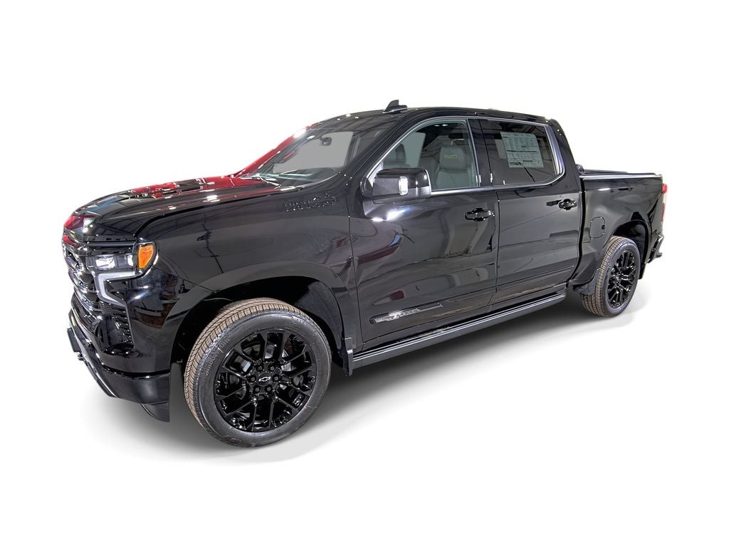 2026 Chevrolet Silverado 1500 High Country in Black — front three-quarter view