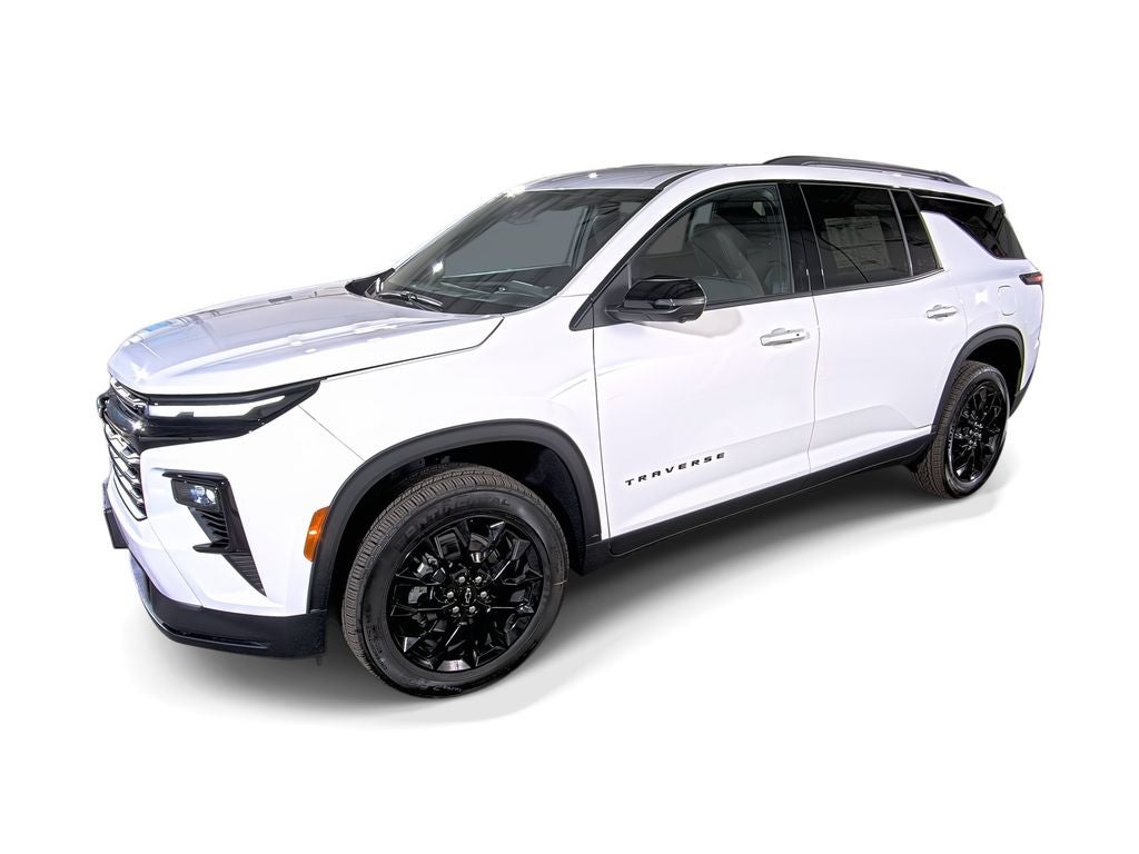 2026 Chevrolet Traverse LT in Summit White — front three-quarter view