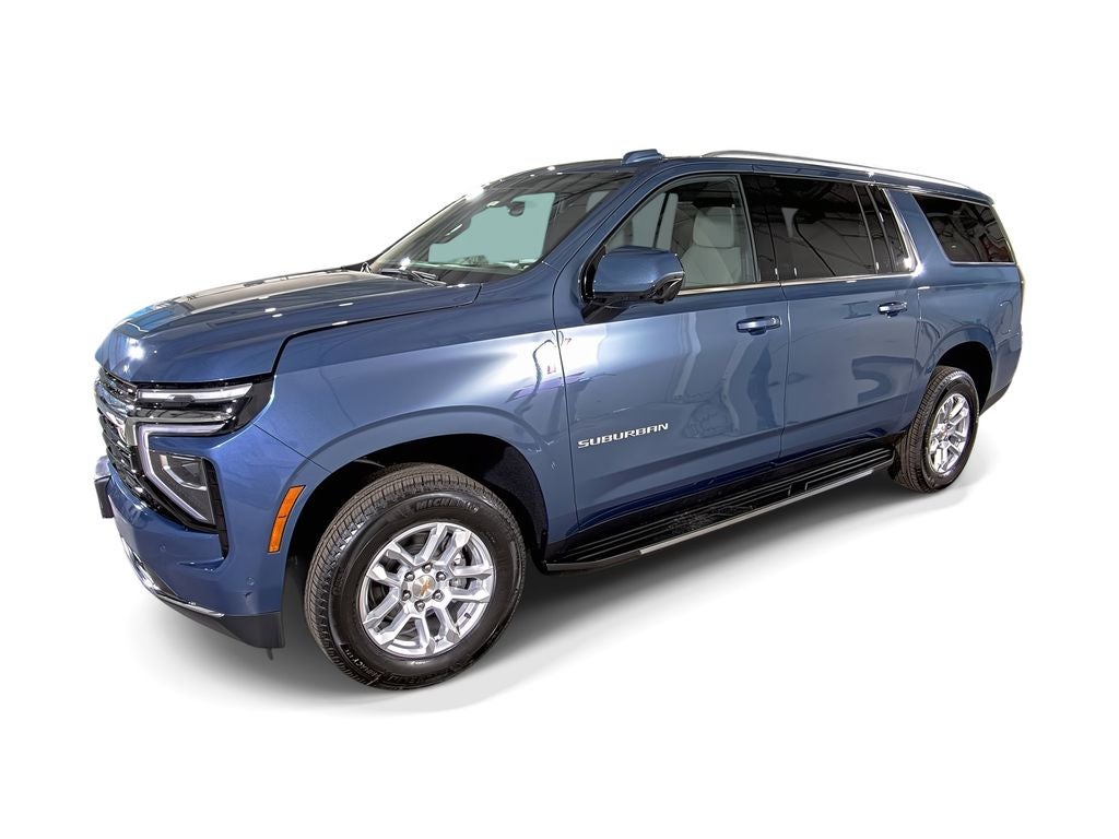 2026 Chevrolet Suburban LS in Lakeshore Blue Metallic — front three-quarter view