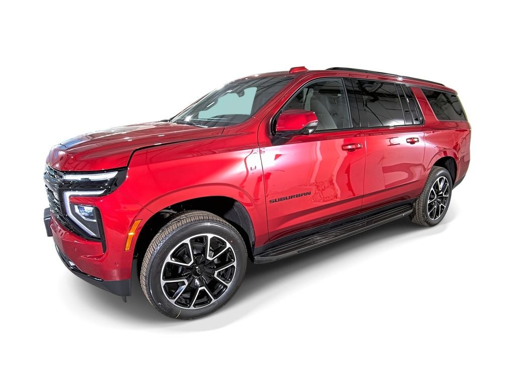 2026 Chevrolet Suburban RST in Radiant Red Tintcoat — front three-quarter view