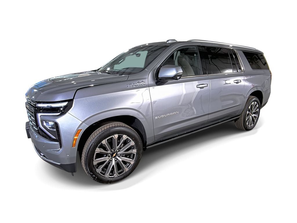2026 Chevrolet Suburban High Country in Sterling Gray Metallic — front three-quarter view