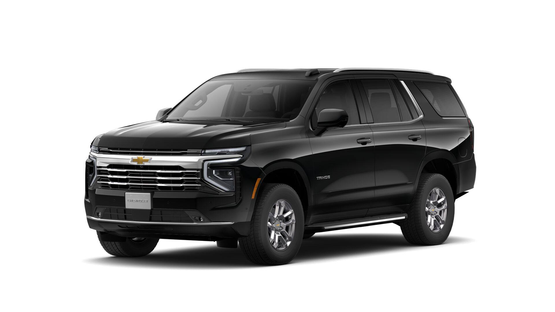 2026 Chevrolet Tahoe LT in Black — front three-quarter view