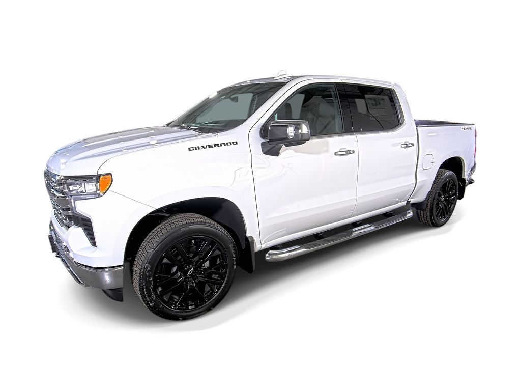2026 Chevrolet Silverado 1500 LTZ in Summit White — front three-quarter view