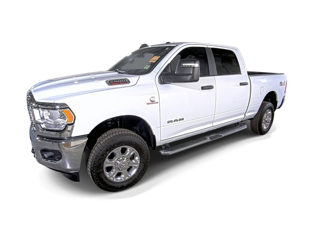 2024 RAM 2500 Big Horn Crew Cab 4x4 6'4" Box in White — front three-quarter view