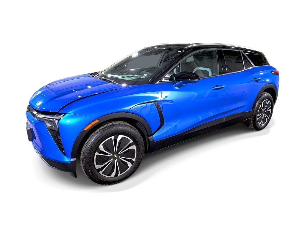 2025 Chevrolet Blazer EV LT in Riptide Blue Metallic — front three-quarter view