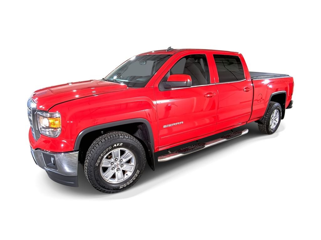 2014 GMC Sierra 1500 SLE in Fire Red — front three-quarter view