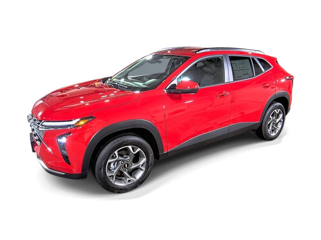 2026 Chevrolet Trax LT in Apex Red — front three-quarter view