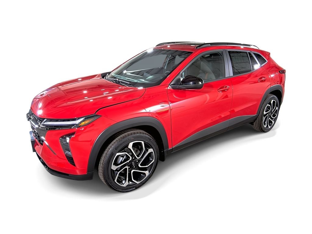 2026 Chevrolet Trax 2RS in Apex Red — front three-quarter view