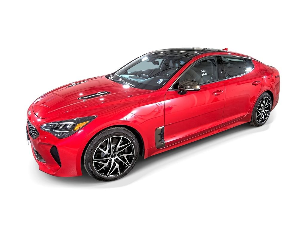 2023 Kia Stinger GT-Line in Red — front three-quarter view
