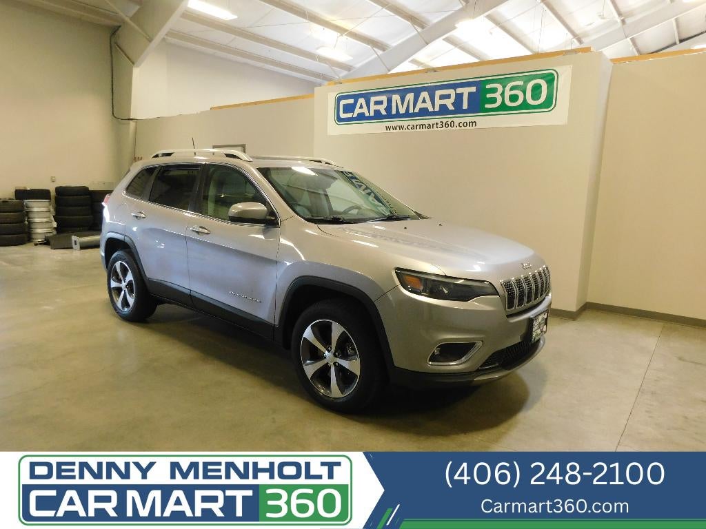 2019 Jeep Cherokee Limited AWD in Billet Silver Metallic Clearcoat — front three-quarter view