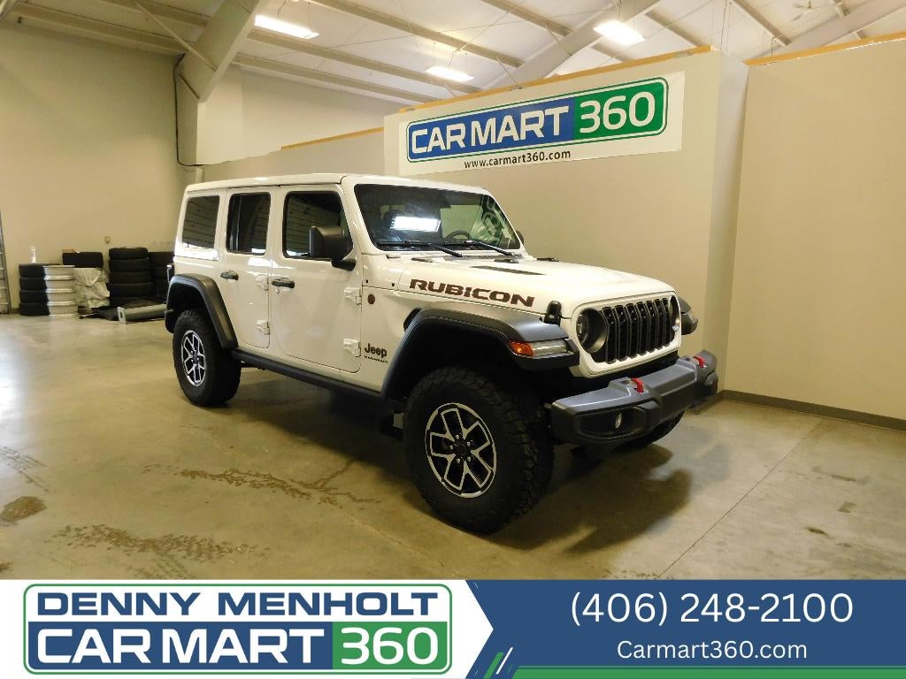 2025 Jeep Wrangler Rubicon 4X4 in Bright White Clearcoat — front three-quarter view