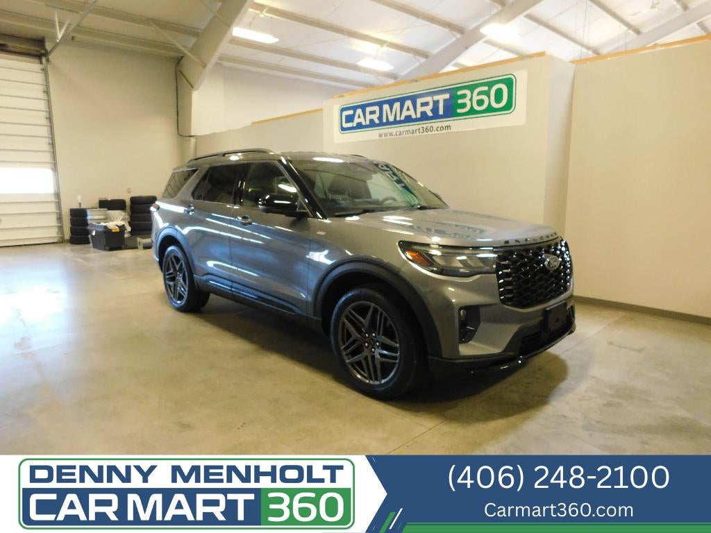 2025 Ford Explorer ST-Line AWD in Carbonized Gray Metallic — front three-quarter view