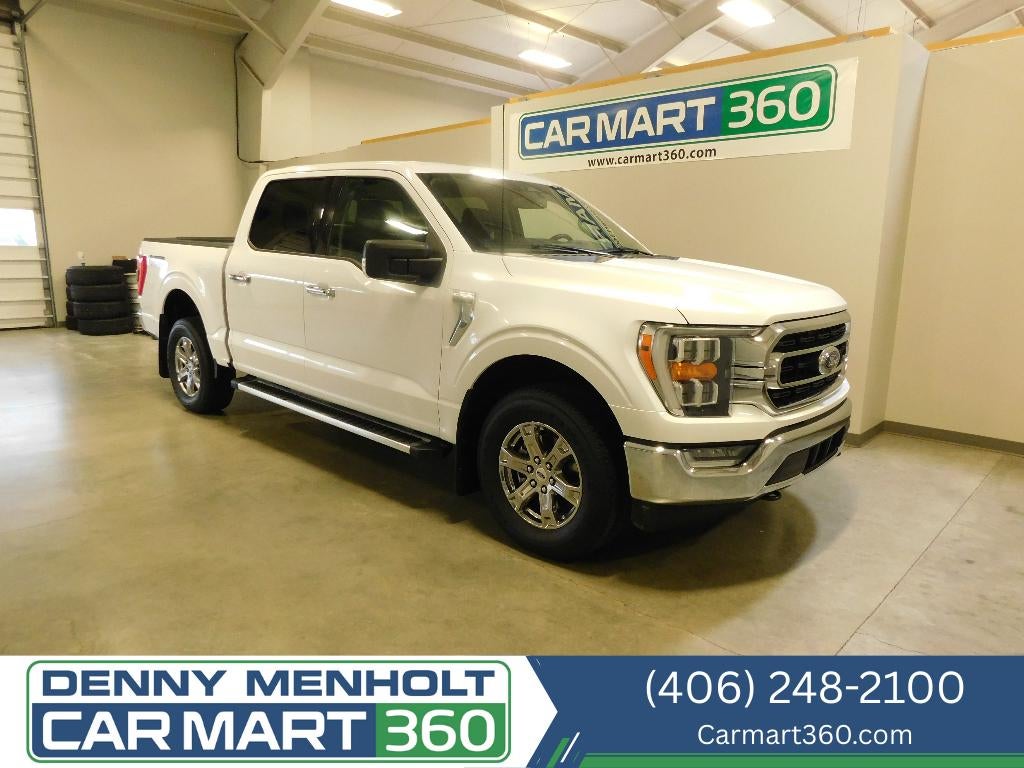 2023 Ford F-150 XLT 4X4 in Oxford White — front three-quarter view