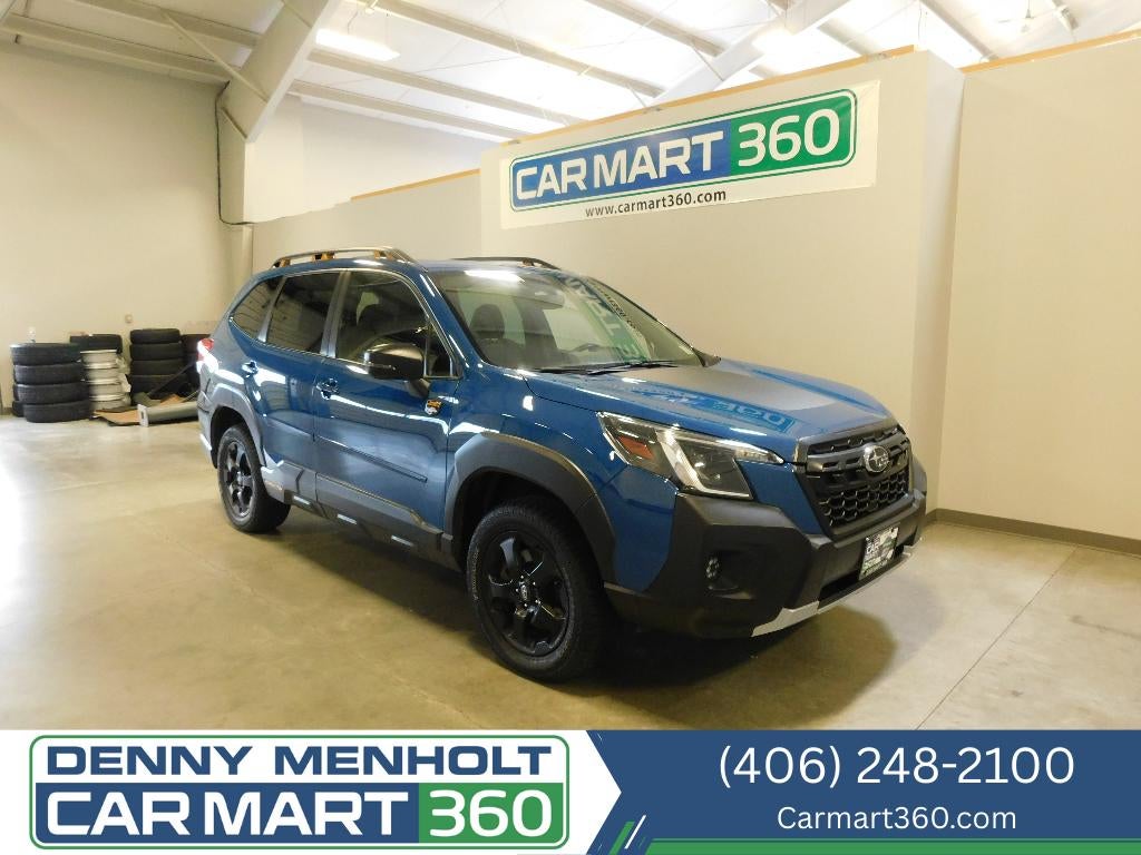 2024 Subaru Forester Wilderness AWD in Geyser Blue — front three-quarter view